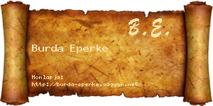 Burda Eperke névjegykártya